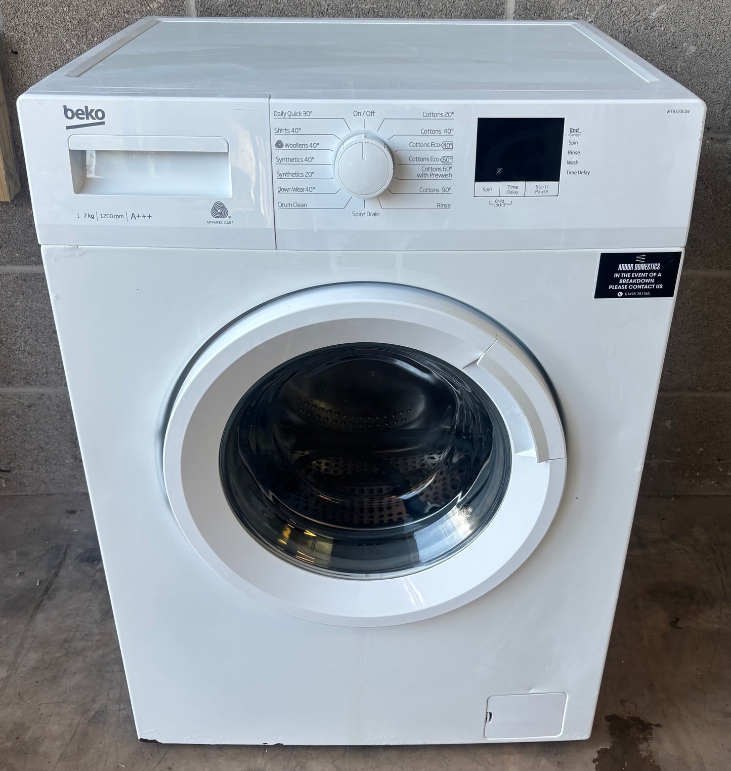 Beko WTB720E1W - 7kg Washing Machine